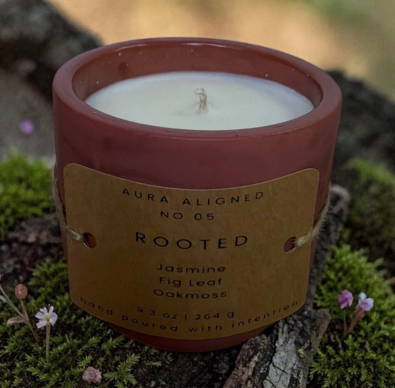 Rooted Grounding Candle – Non-Toxic Coconut Soy Candle for Calm & Balance