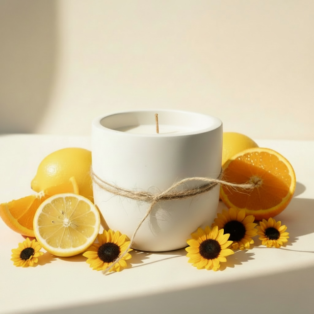 Sunshine Sunflowers & Citrus – Non-Toxic Mood Boosting Coconut Soy Candle