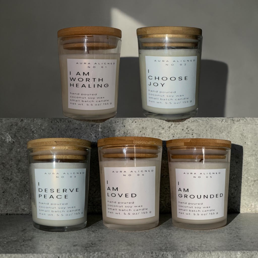 I Am Grounded Candle – Mini Affirmation Non-Toxic Coconut Soy Candle for Calm & Balance