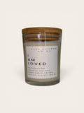 I Am Worthy of Love Affirmation Candle – Non-Toxic Coconut Soy Candle for Self-Love & Connection